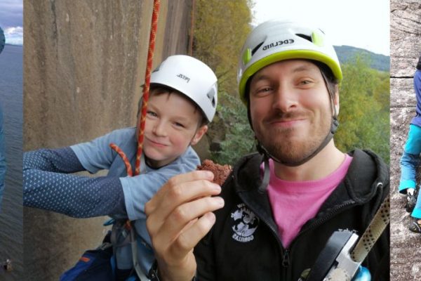 Club members climbing