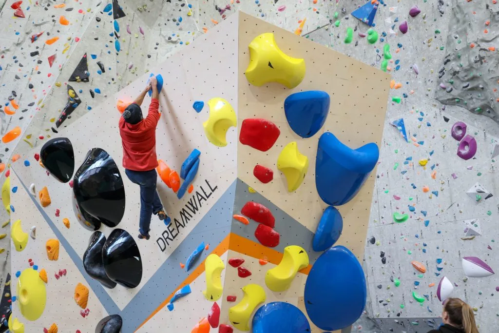 New World-Class Bouldering Facilities at Edinburgh Climbing Arena 5 Climber on new bouldering facilities at EICA, Ratho.